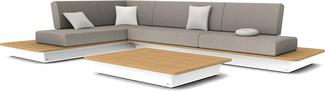 Air concepto 1 - blanco - tablero de madera iroko