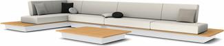 Air concept 2 - white - wood top iroko