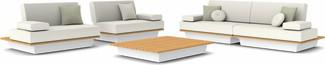 Air concepto 3 - blanco - tablero de madera iroko