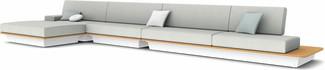 Air concepto 4 - blanco - tablero de madera iroko