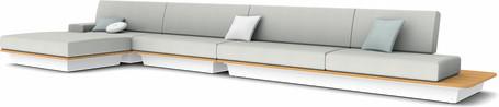 Concept 4 - bianco - piano in legno iroko