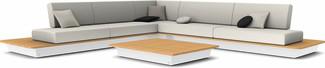 Air concepto 5 - blanco - tablero de madera iroko