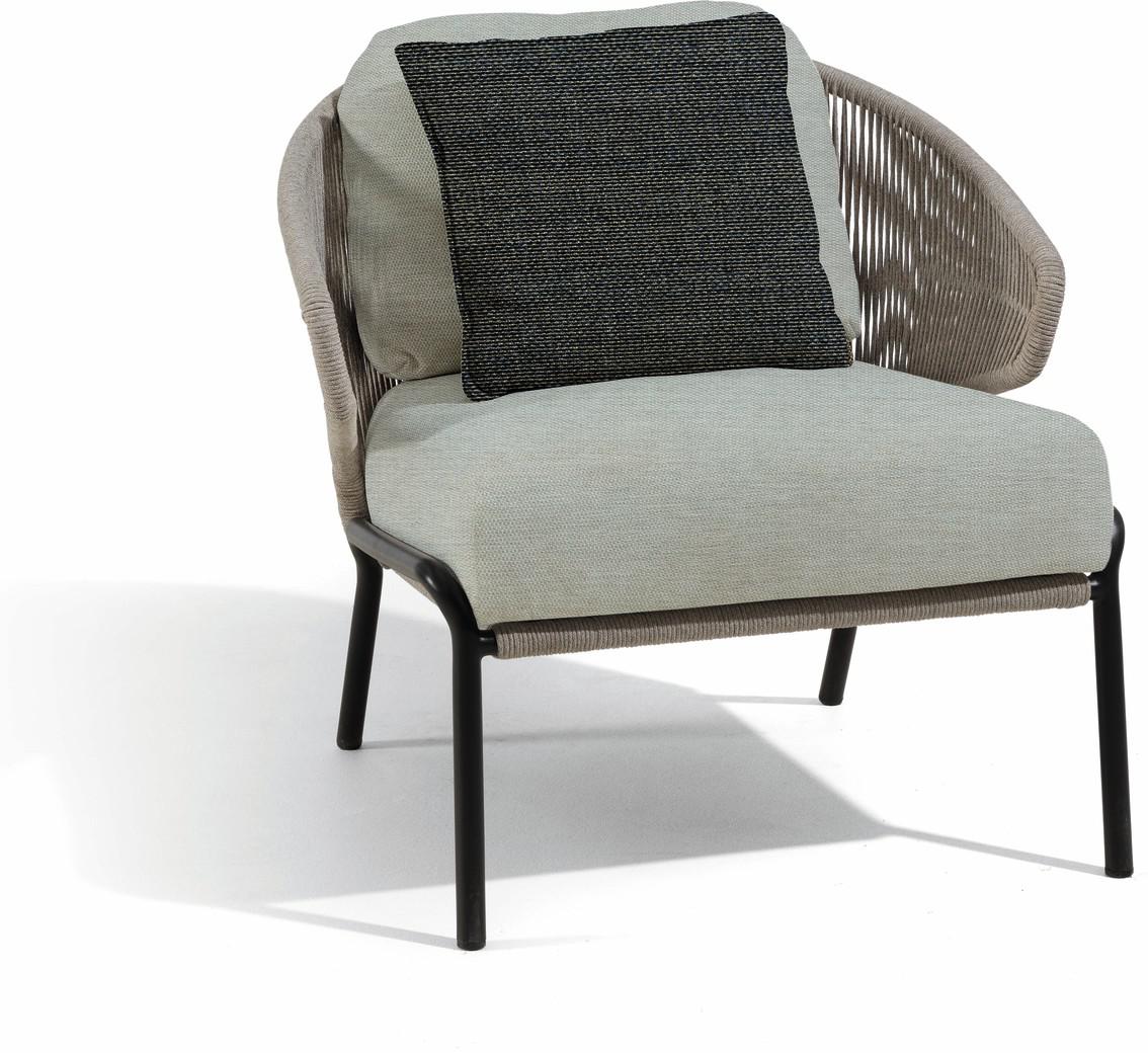 Radoc 1 seater - Lounge chair - lava - silver