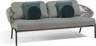 Radoc 2,5-Sitzer - Einzelsofa - lavagrau - silber