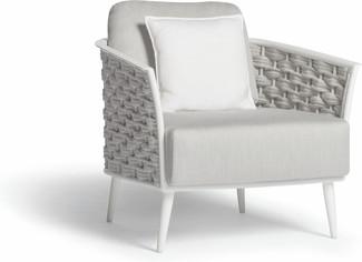 Cascade 1 seater white - rope 45mm silver