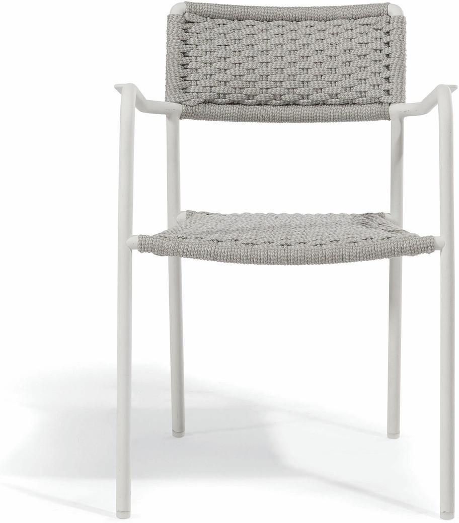 Echo chair - white - rope 11mm silver