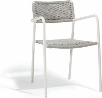 Echo silla - blanco - cuerda de 11 mm plata