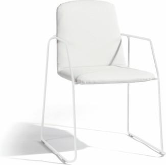 Loop chair - white - nautic leather white