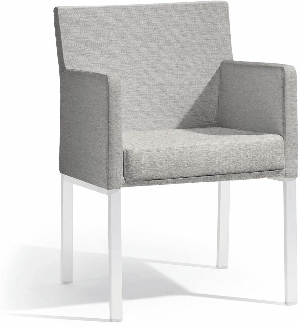 Liner chair - white - lotus smokey