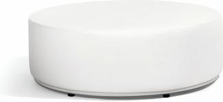 Table basse/repose-pied Moon Island 104 nautic leather white