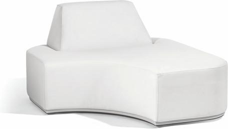 Sofa hoek links nautic leather white