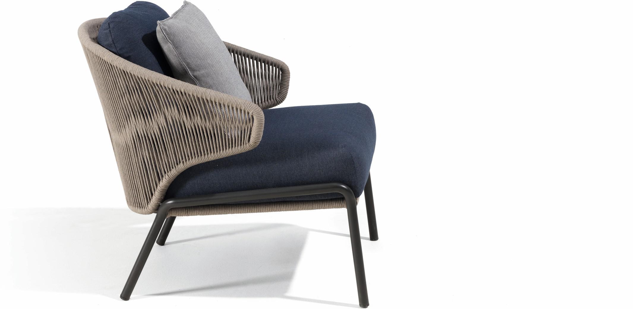 Radius 1 seater - Lounge chair - lava - bronze