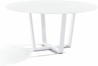 Fuse Dining table - white - glass white 155