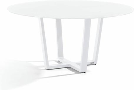 Dining table - white - glass white 155