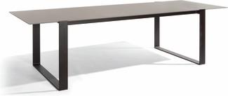 Prato Dining table - lava - glass taupe 270