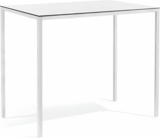 Quarto High dining table - white - glass white 130