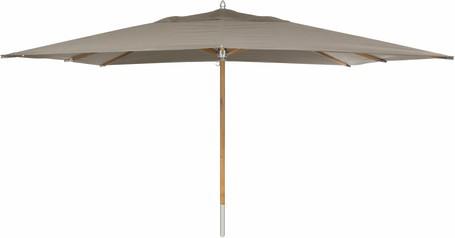 Sonnenschirm mit Mittelstock - Teak - 300 x 400 taupe