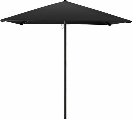Parasol klein - le mast zwart - 180x180 zwart