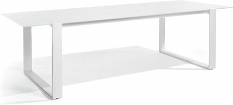 Mesa de comedor - blanco - cristal blanco 270