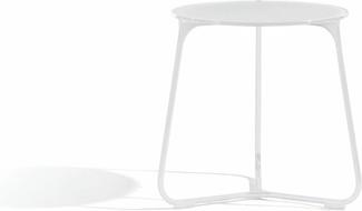Table basse Mood - blanc - verre blanc - 42