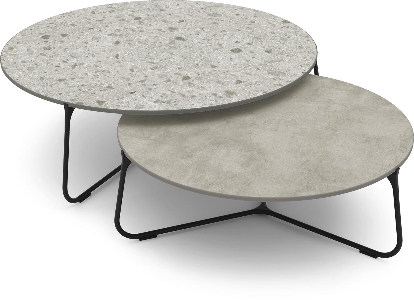 Mood coffee table 60 - lava - ceramic fossil