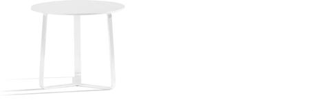 Tavolino laterale per esterni - bianco - tondo 48