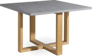 Table à manger Siena - Teck - Pierre - 120x120