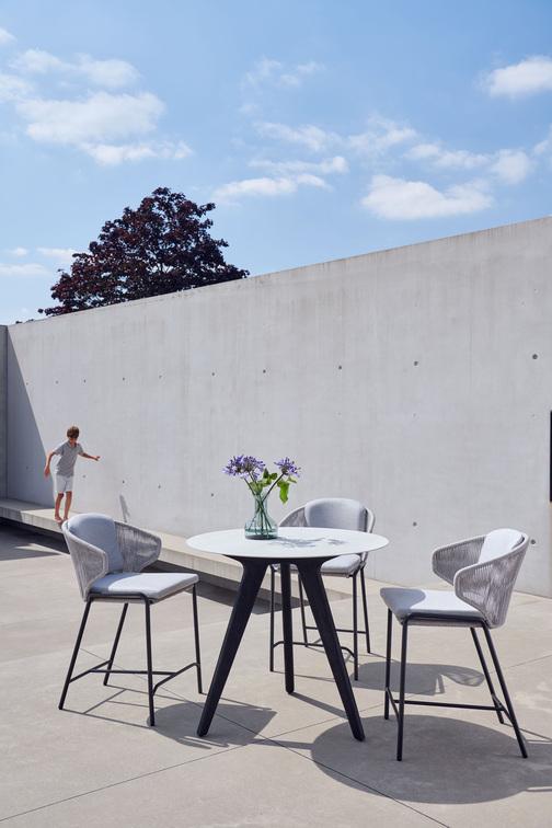 Torsa counter height table and Radoc dining chairs