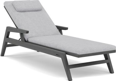 Lounger textiles with armrest