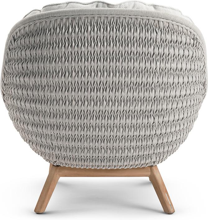 Outdoor High back lounge chair Sandua teak natural flint Manutti