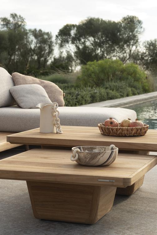 Geborstelde teak