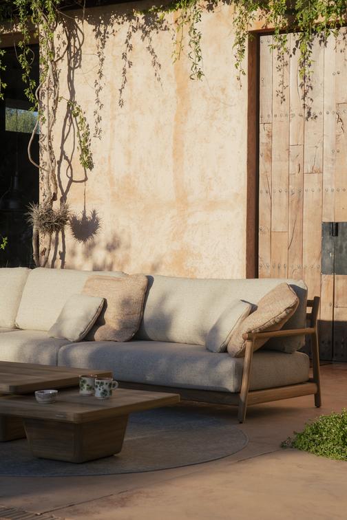 Geborstelde teak