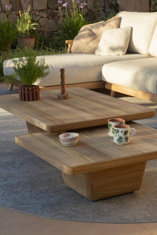 Geborstelde teak