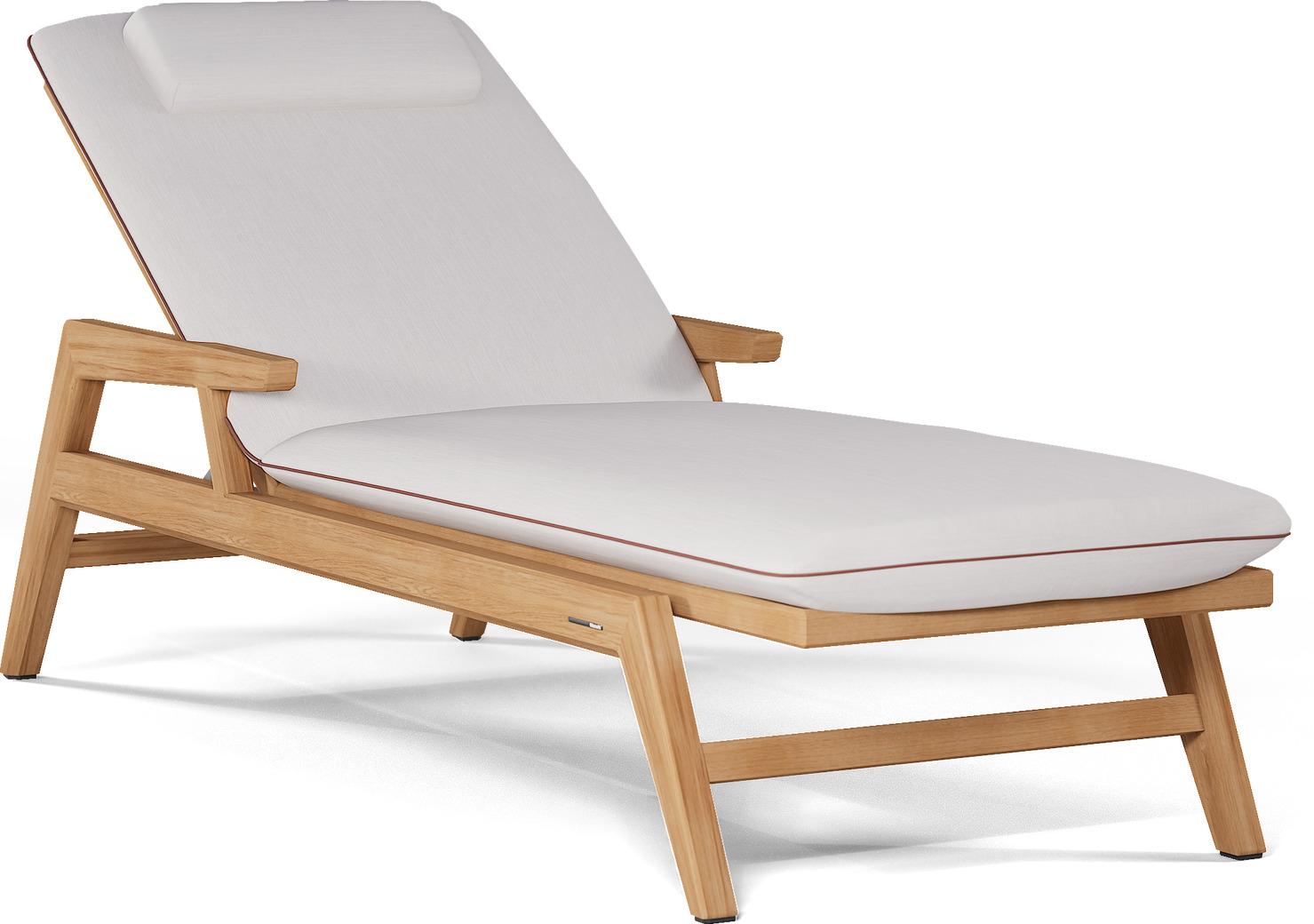 Sunrise Tumbona con reposabrazos teak casual cushions